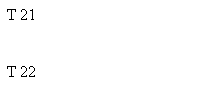 Text Box: T 21


T 22
